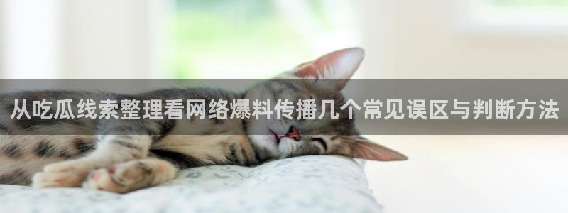 今日吃瓜资讯：从吃瓜线索整理看网络爆料传播几个常见误区与判断方法